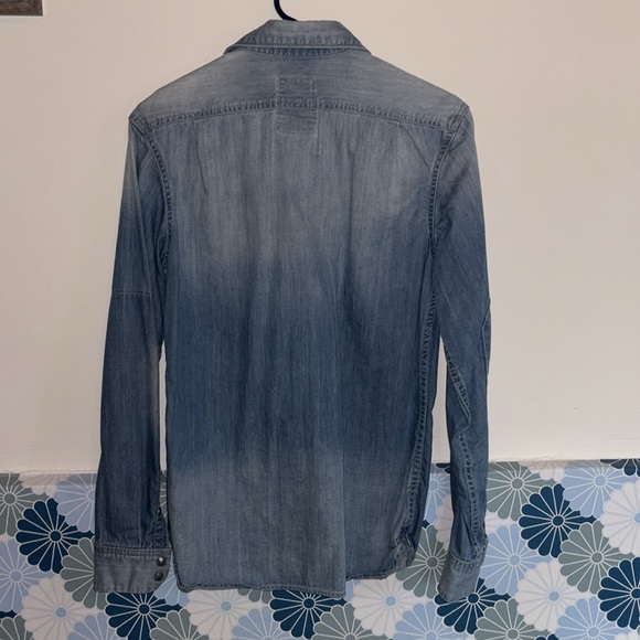 G-Star Raw Denim Long Sleeve Button Down Shirt, Size Medium - Picture 2 of 13